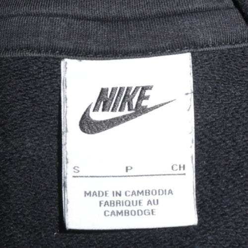 Nike Mens Black Pullover Hoodie Small Regular Fit Fleece Sweatshirt