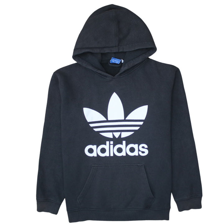 Adidas Mens Black XL Trefoil Pullover Hoodie Cotton Fleece