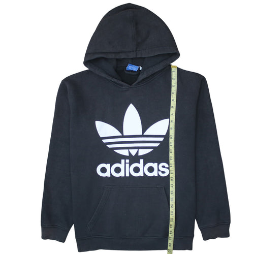 Adidas Mens Black XL Trefoil Pullover Hoodie Cotton Fleece