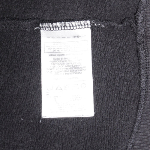 Adidas Mens Black XL Trefoil Pullover Hoodie Cotton Fleece