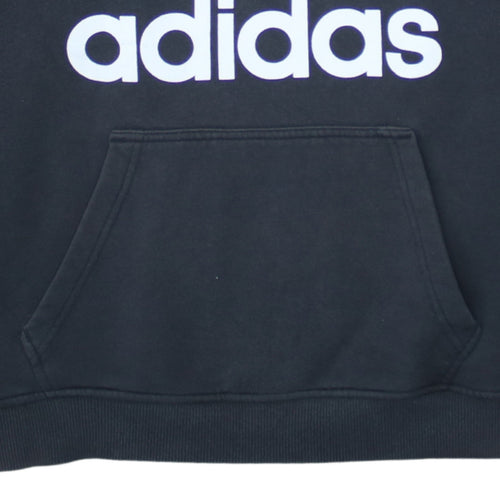 Adidas Mens Black XL Trefoil Pullover Hoodie Cotton Fleece