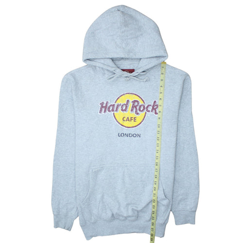 Hard Rock Cafe Men’s Grey Pullover Hoodie Large London Logo