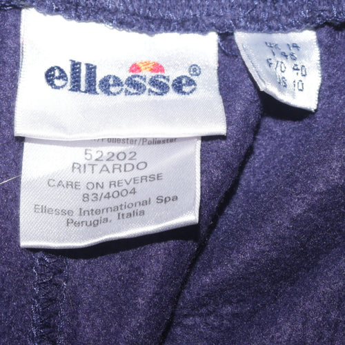 Ellesse Women Navy Blue Jogger Sweatpants Size UK 10 Cotton Blend