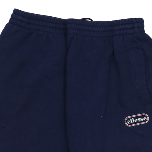 Ellesse Women Navy Blue Jogger Sweatpants Size UK 10 Cotton Blend