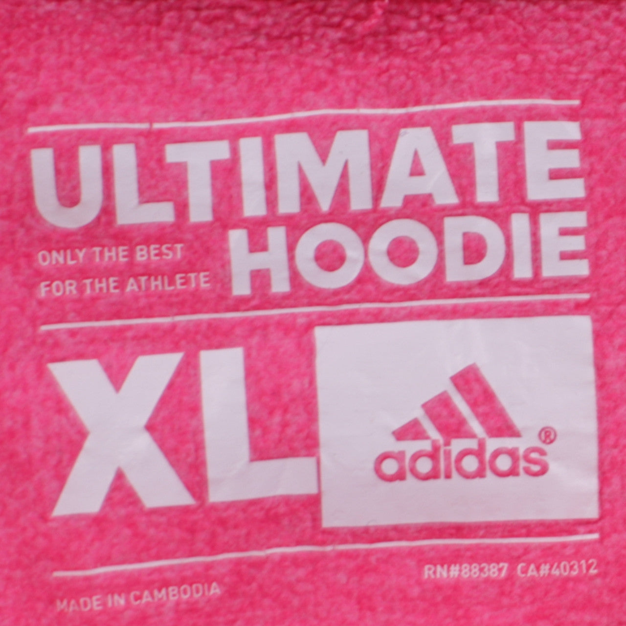 Adidas Womens Pink XL Pullover Hoodie with Kangaroo Pocket