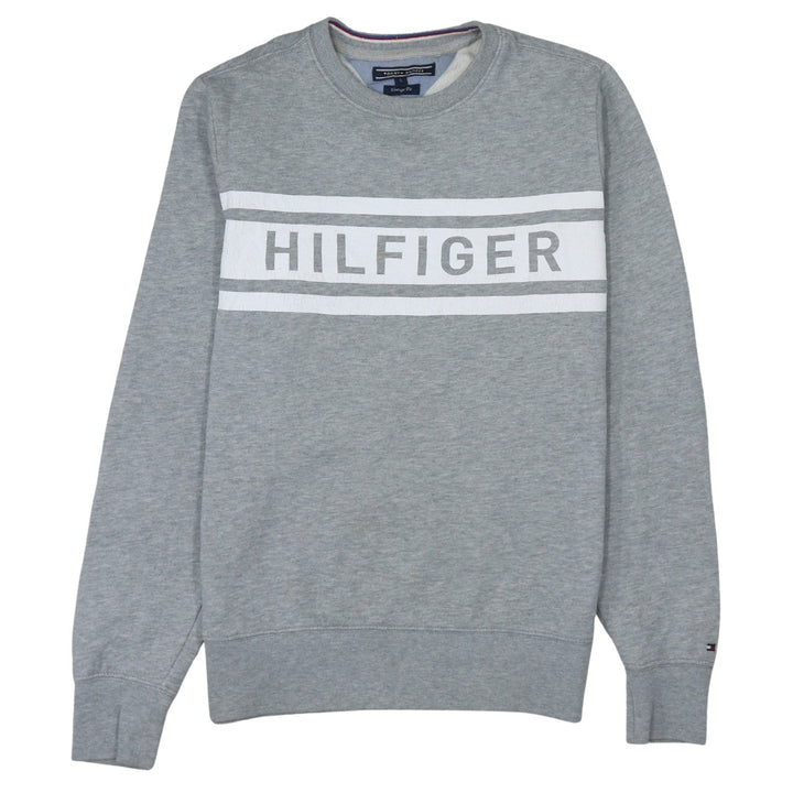 Tommy Hilfiger Men's Grey Logo Sweatshirt Small Classic Fit