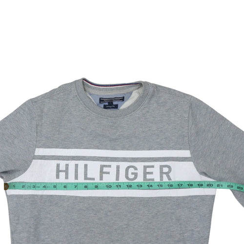 Tommy Hilfiger Men's Grey Logo Sweatshirt Small Classic Fit