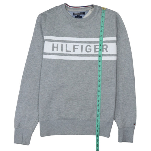 Tommy Hilfiger Men's Grey Logo Sweatshirt Small Classic Fit