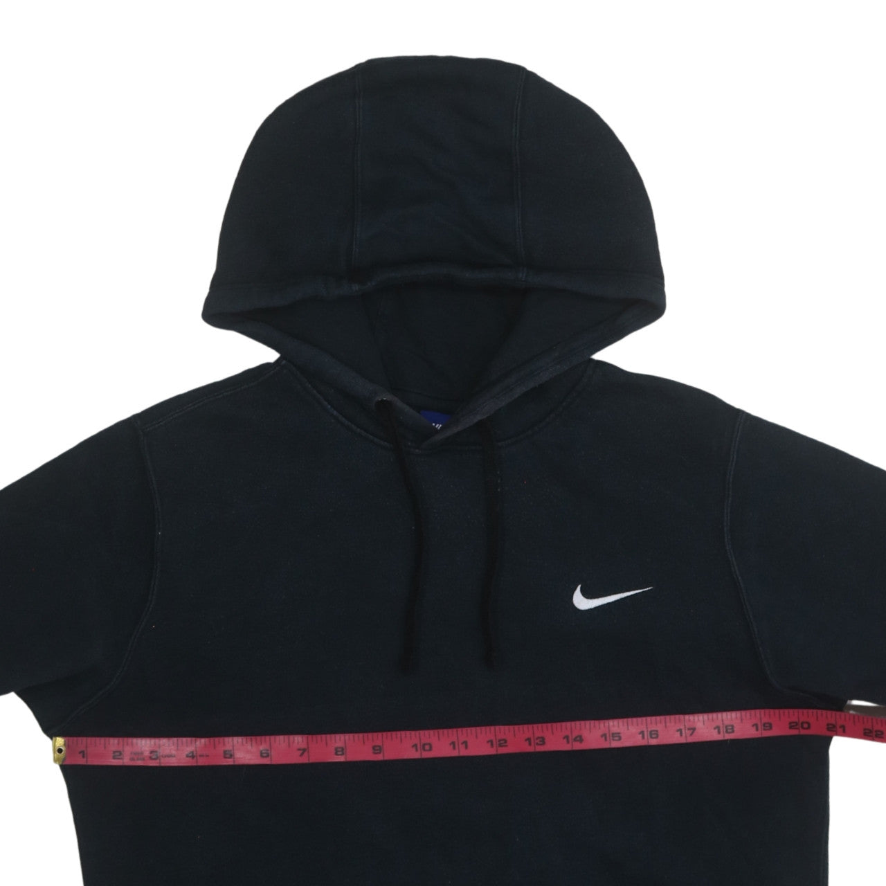 Nike Men's Black Small Pullover Hoodie with Logo Pocket Fleece