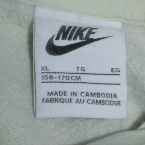 Nike Boys Ivory Pullover Hoodie XL Fleece Logo Lightweight Sweatshirt
