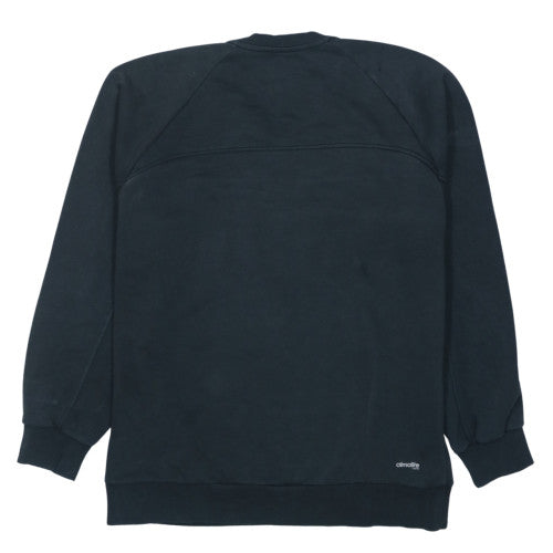 Adidas Mens Black L Pullover Sweatshirt Crew Neck Fleece