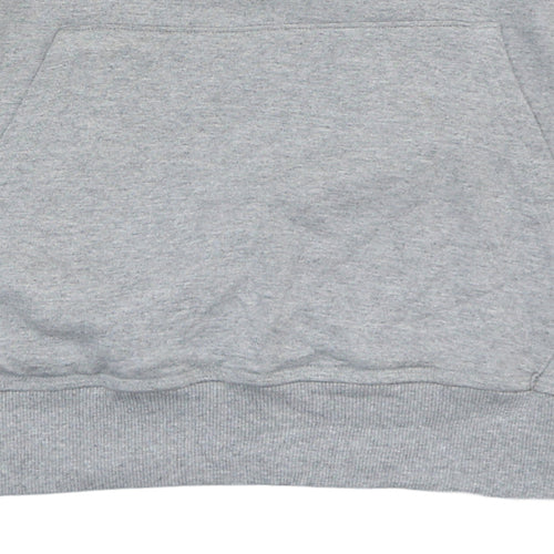 Champion Men's Grey Pullover Hoodie L Fleece Logo Sweatshirt