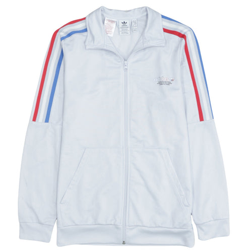 adidas Boys White 15-16 Years Track Jacket Full Zip Polyester Activewear