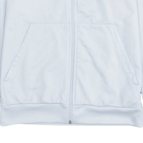 adidas Boys White 15-16 Years Track Jacket Full Zip Polyester Activewear