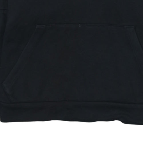 Puma Womens Black XL Pullover Hoodie Cotton Blend Logo Print