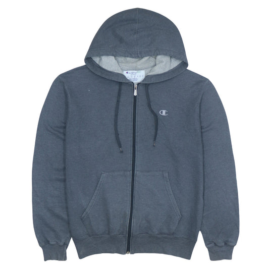 Champion Women’s Grey Full Zip Hoodie M Classic Fit Logo