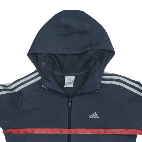 adidas Men’s Blue Track Jacket L Full Zip Hooded Sportswear
