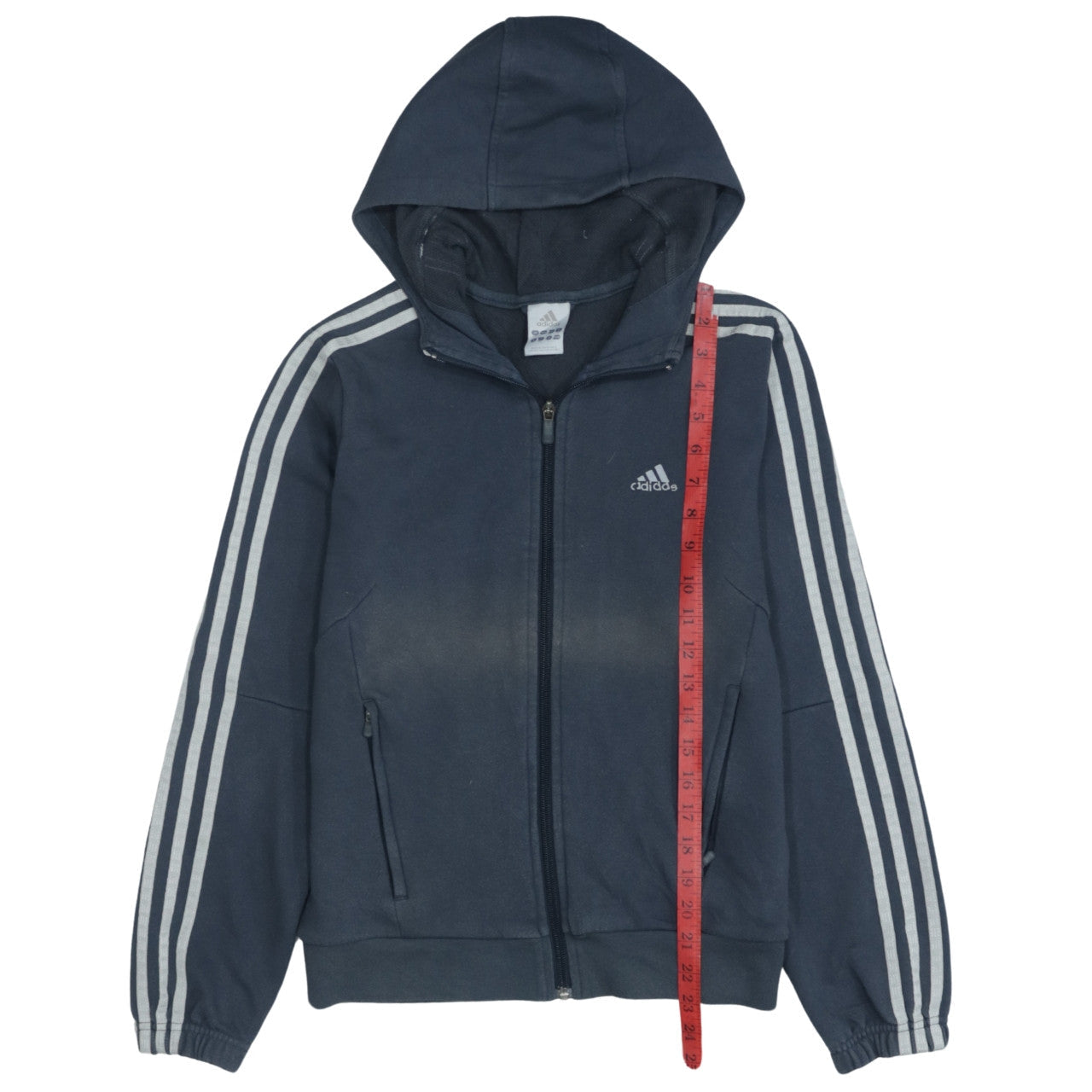 adidas Men’s Blue Track Jacket L Full Zip Hooded Sportswear