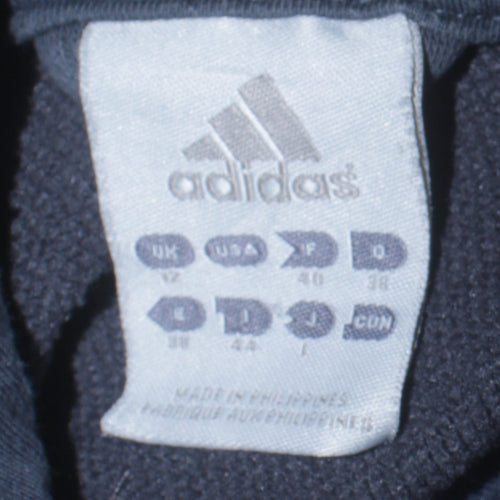 adidas Men’s Blue Track Jacket L Full Zip Hooded Sportswear