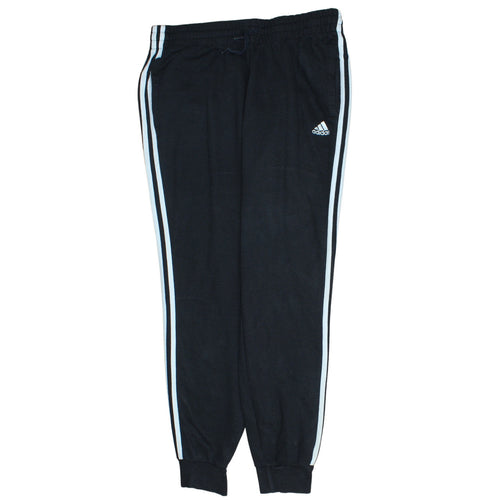 Adidas Womens Black Jogger Sweatpants Size M Elastic Waist Stripe Casual