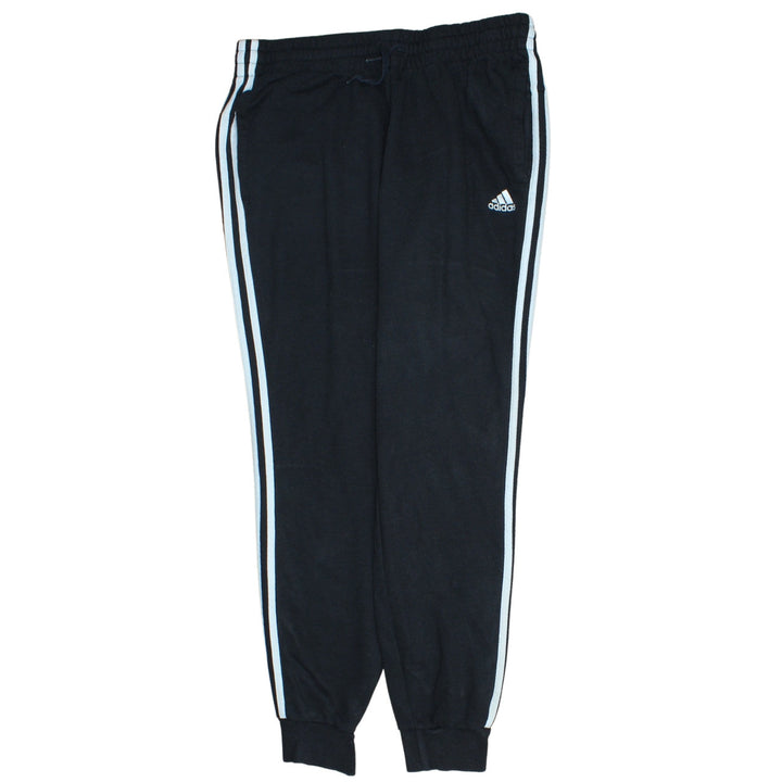 Adidas Womens Black Jogger Sweatpants Size M Elastic Waist Stripe Casual
