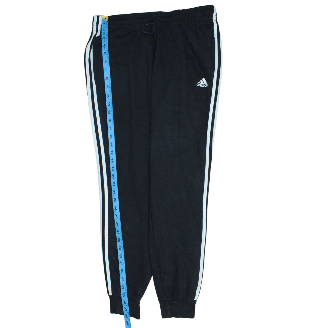 Adidas Womens Black Jogger Sweatpants Size M Elastic Waist Stripe Casual