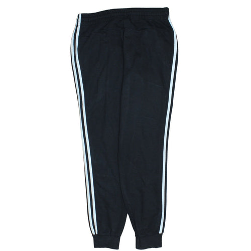 Adidas Womens Black Jogger Sweatpants Size M Elastic Waist Stripe Casual