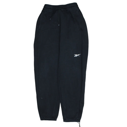 Reebok Women Black Small Jogger Sweatpants with Ankle Zip