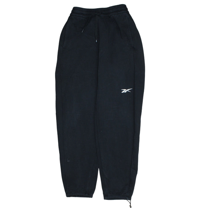 Reebok Women Black Small Jogger Sweatpants with Ankle Zip