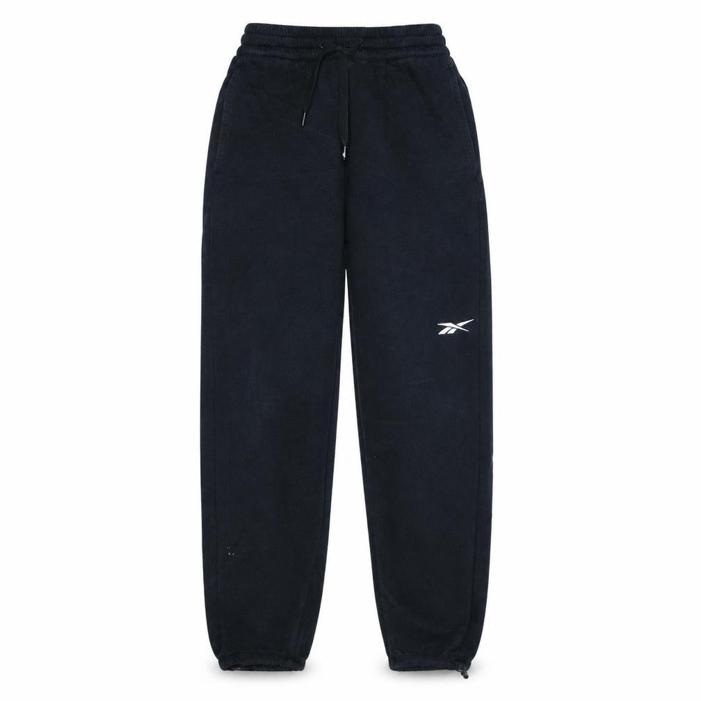 Front view of Reebok Women Black Small Jogger Sweatpants with Ankle Zip