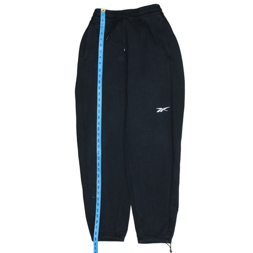 Reebok Women Black Small Jogger Sweatpants with Ankle Zip