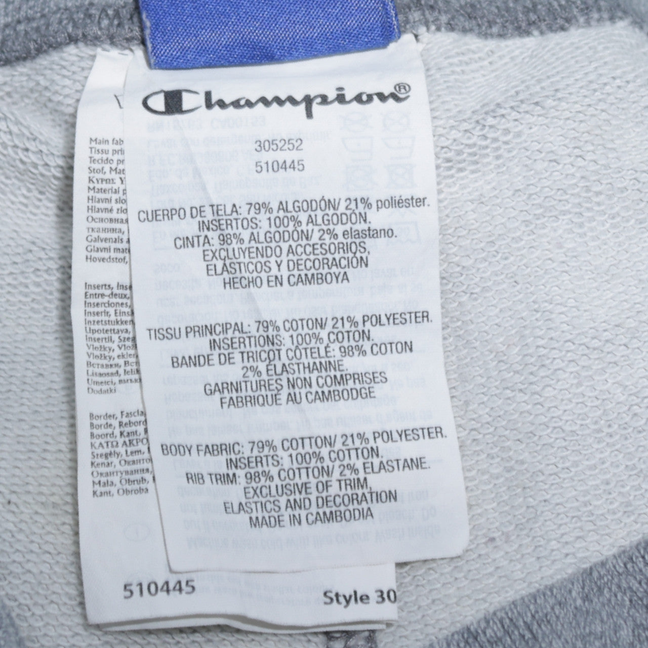 Champion Boys Grey Jogger Sweatpants XL 13-14 Years Cotton Blend