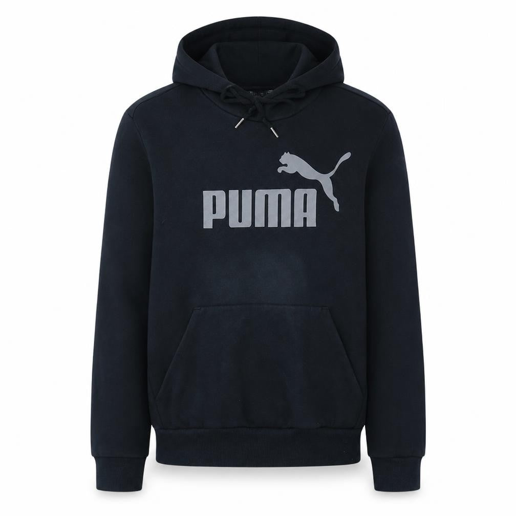 Front view of Puma Men's Black Regular Fit Pullover Hoodie, size S