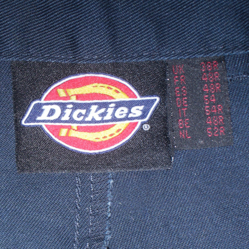 Dickies Men's Blue Work Cargo Trousers 38R Polyester Cotton Regular Fit