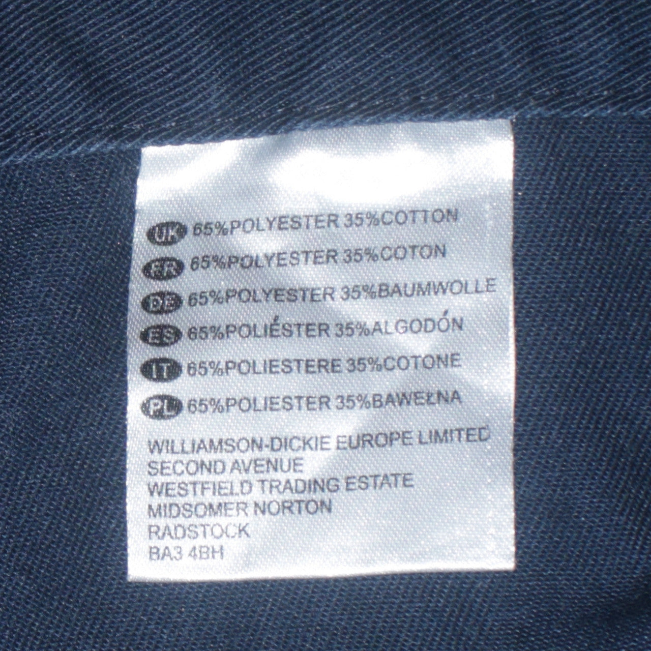 Dickies Men's Blue Work Cargo Trousers 38R Polyester Cotton Regular Fit