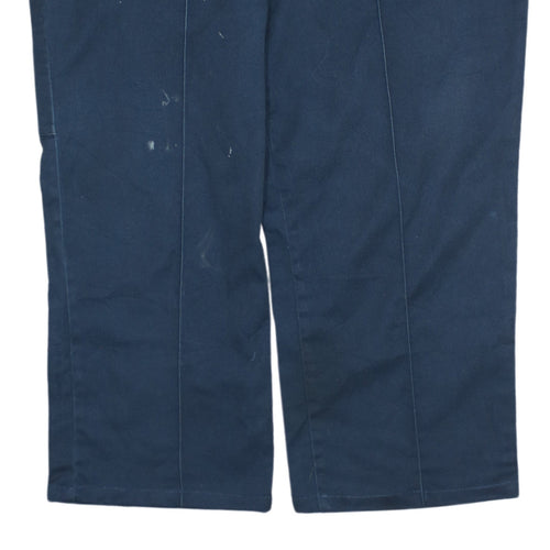 Dickies Men's Blue Work Cargo Trousers 38R Polyester Cotton Regular Fit