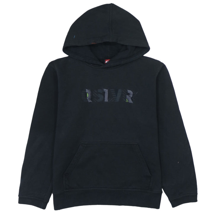 Quiksilver Boys Black Hoodie Pullover Fleece Graphic Print Size 14 Years