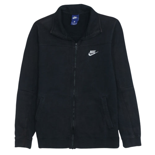 Nike Womens Black Full Zip Track Jacket Size S Cotton Blend