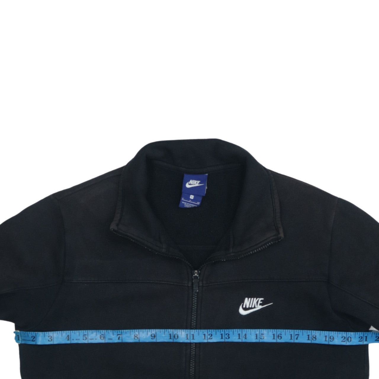 Nike Womens Black Full Zip Track Jacket Size S Cotton Blend