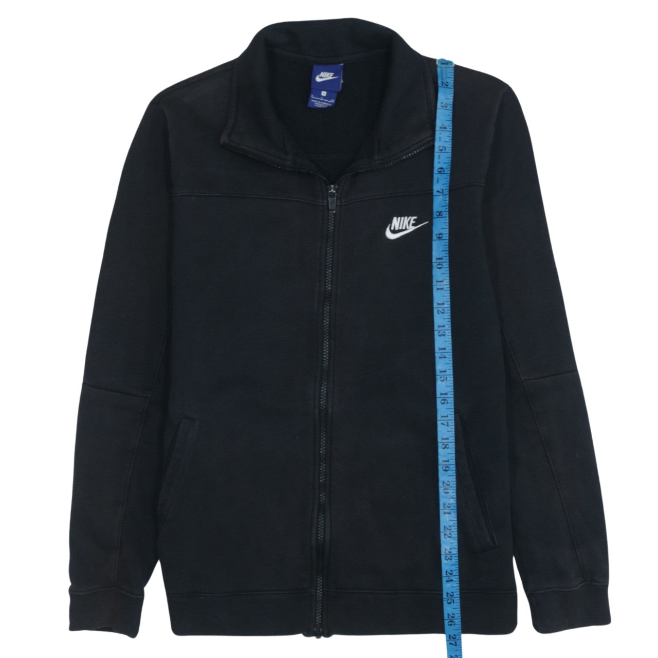 Nike Womens Black Full Zip Track Jacket Size S Cotton Blend