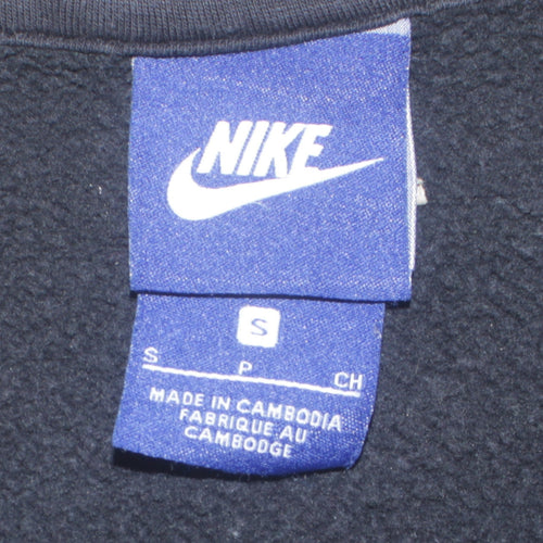 Nike Womens Black Full Zip Track Jacket Size S Cotton Blend