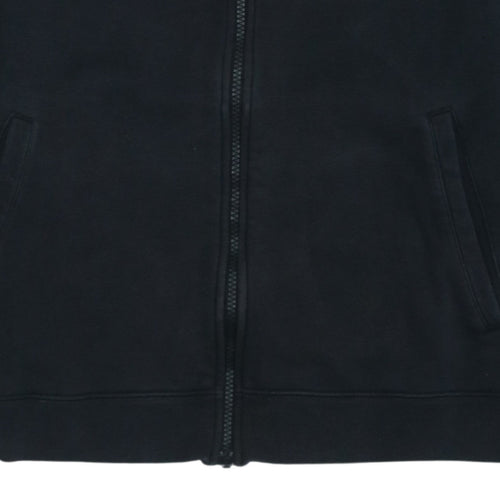Nike Womens Black Full Zip Track Jacket Size S Cotton Blend