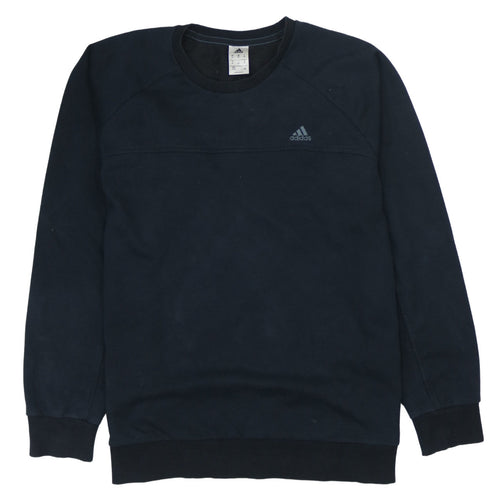 Adidas Men's Black Pullover Sweatshirt Size L Crew Neck Fleece