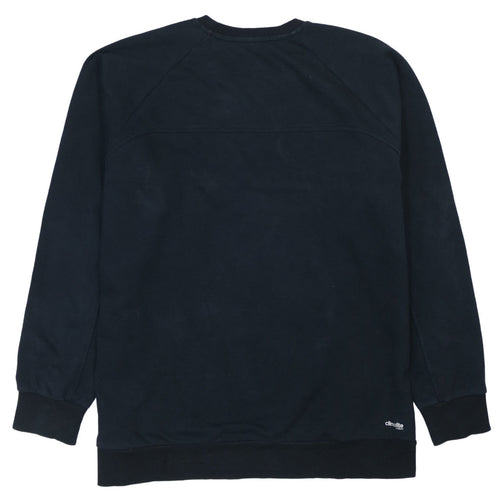 Adidas Men's Black Pullover Sweatshirt Size L Crew Neck Fleece