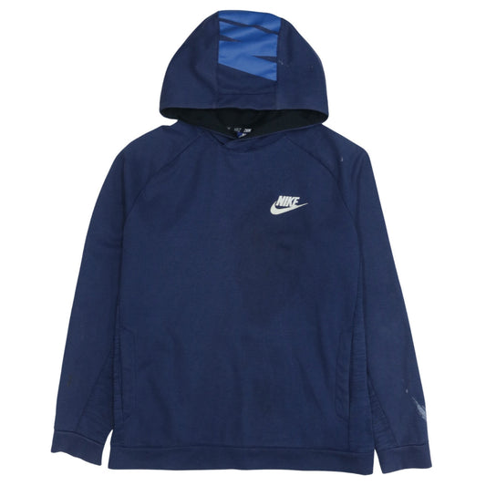 Nike Men's Blue Pullover Hoodie M Sports Logo Sweatshirt