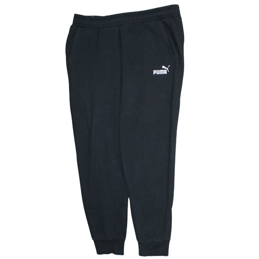 Puma Men's Black XL Jogger Sweatpants Tapered Fleece Athletic Trousers