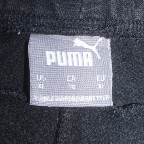 Puma Men's Black XL Jogger Sweatpants Tapered Fleece Athletic Trousers