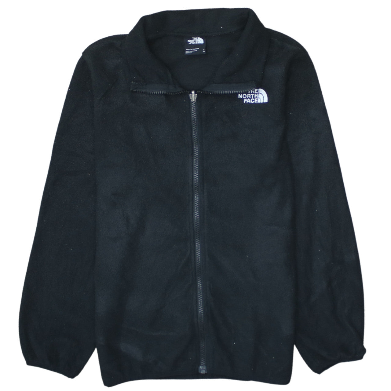 The North Face Boys Black Fleece Full Zip Active Jacket Size L Youth