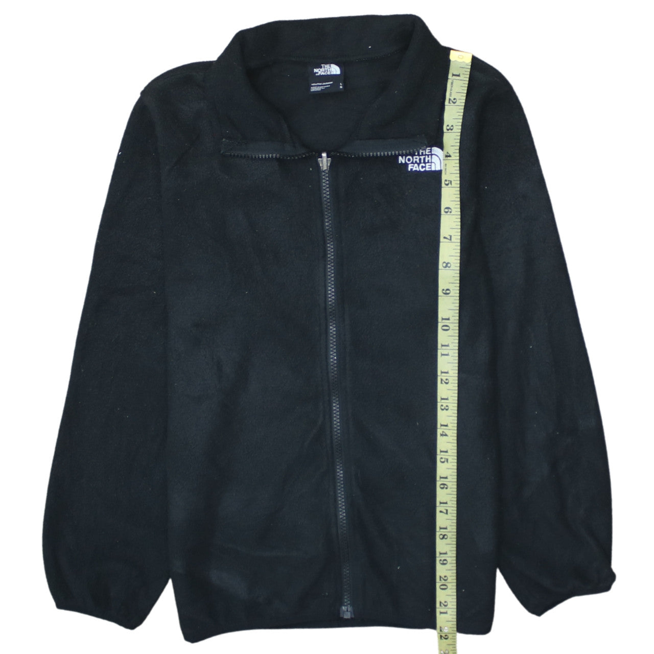 The North Face Boys Black Fleece Full Zip Active Jacket Size L Youth