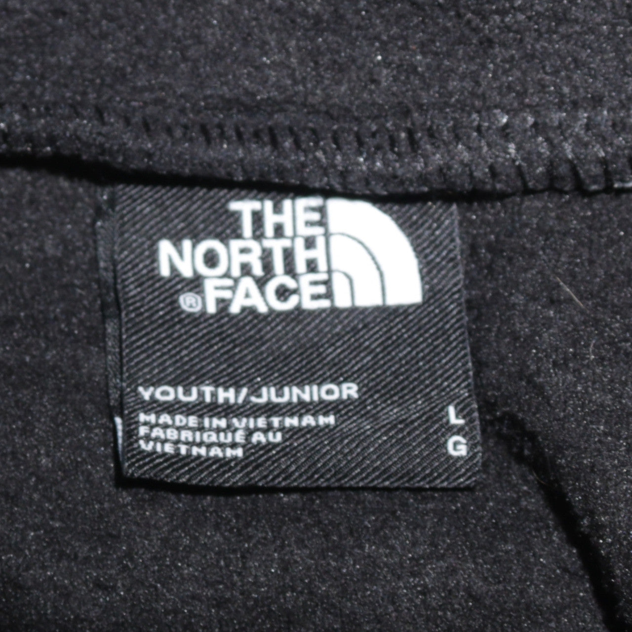 The North Face Boys Black Fleece Full Zip Active Jacket Size L Youth